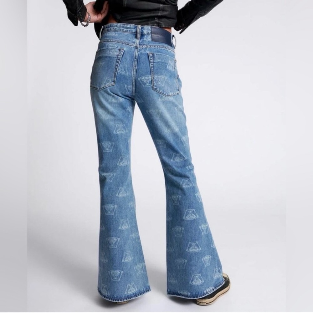 ONE TEASPOON - Marines Mid Waist Flared Denim Jeans - NEW - Picture 5 of 9